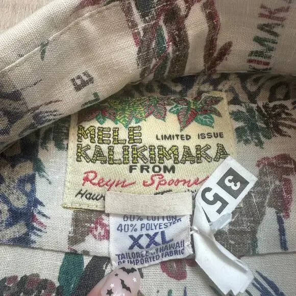 Reyn Spooner vintage 1997 Mele Kalikimaka Limited Hawaiian Traditions shirt XXL